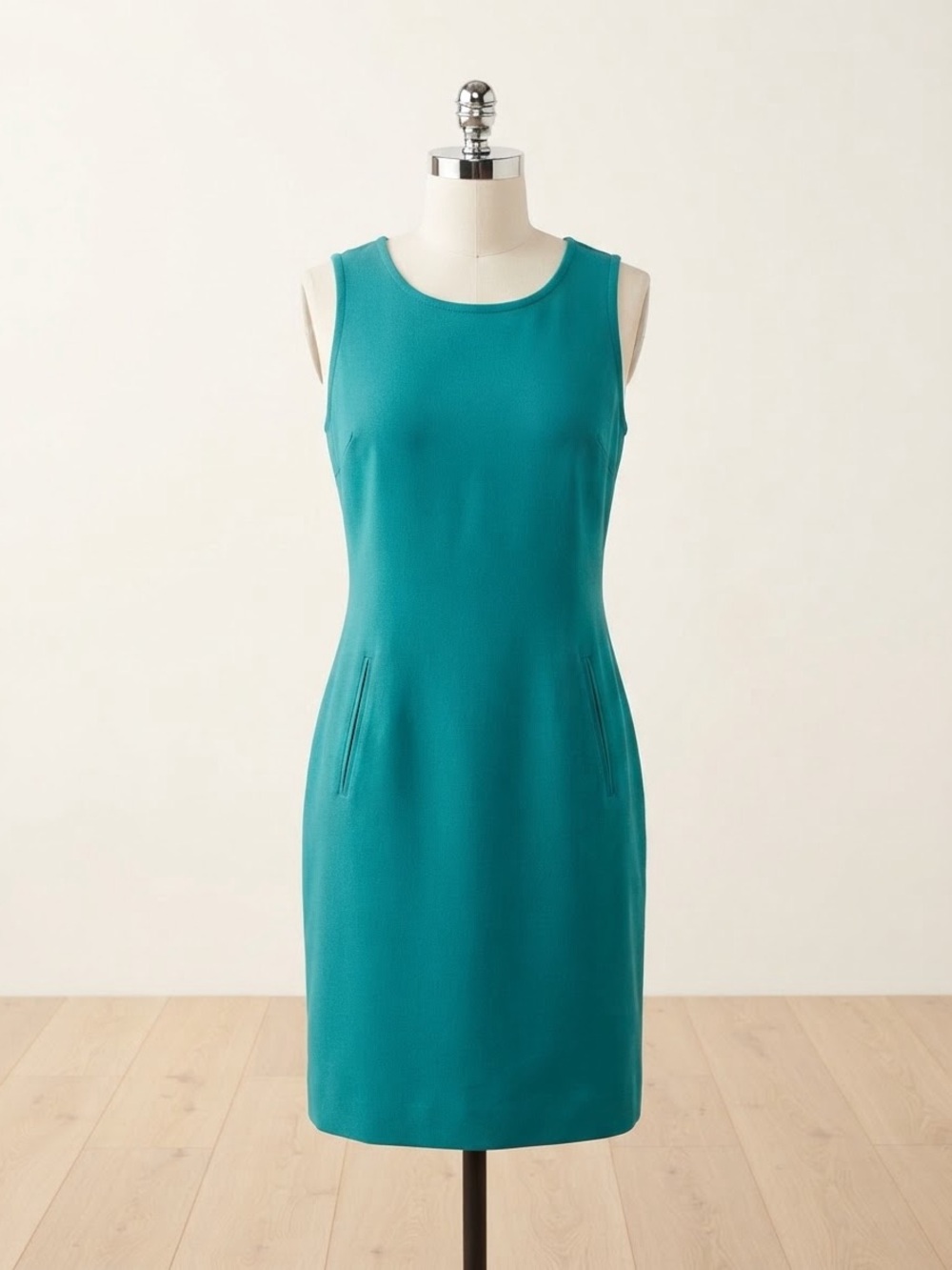 Cynthia Rowley Teal Sleeveless Sheath Dress